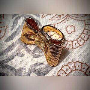 Kate Spade Gold Bow Ring Size 6